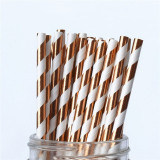 25pcs Metallic Paper Straws
