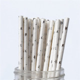 25pcs Metallic Paper Straws