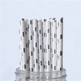 25pcs Metallic Paper Straws