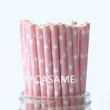 25pcs Metallic Paper Straws