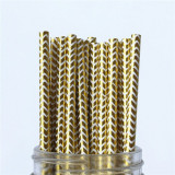 25pcs Metallic Paper Straws