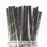 25pcs Metallic Paper Straws