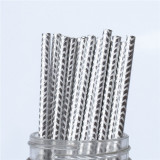 25pcs Metallic Paper Straws