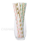25pcs Metallic Paper Straws