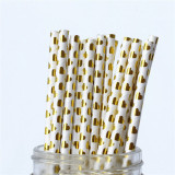 25pcs Metallic Paper Straws