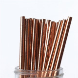 25pcs Metallic Paper Straws