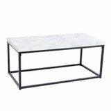 Modern Rectangular Cocktail Coffee Table Metal Frame