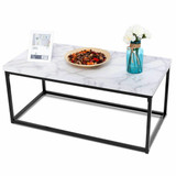 Modern Rectangular Cocktail Coffee Table Metal Frame