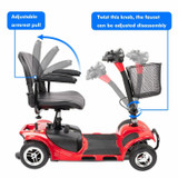 FOLD AND TRAVEL Electric 4 Wheel Mobility Scooter