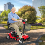 FOLD AND TRAVEL Electric 4 Wheel Mobility Scooter