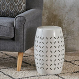 Indoor Lace Cut Iron Accent Table