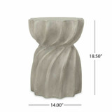 Indoor Contemporary Lightweight Concrete Accent Side Table