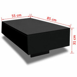Rectangular Accent High Gloss Coffee Table
