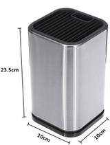 Universal Knife Block Stainless Steel Kitchen Knife Holder Countertop Storage