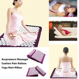 Acupressure Yoga Mat with Pillow For Help Relieving Stress, Fatigue, Chronic Pains, Insomnia, and Weight Loss.