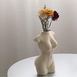 Female Body Art Design Flower Vase