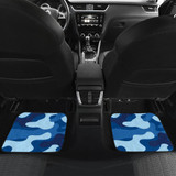 Blue Camo Front And Back Car Mats (Set Of 4)