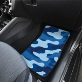 Blue Camo Front And Back Car Mats (Set Of 4)
