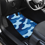 Blue Camo Front And Back Car Mats (Set Of 4)