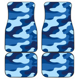 Blue Camo Front And Back Car Mats (Set Of 4)