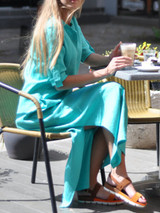 V-Neck Casual Solid Maxi Dress