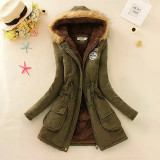 Women Thick Cotton Jacket Long Parkas