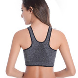 Shockproof Zipper Sports Bra
