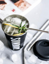 Mug with Lid & Reusable Straw