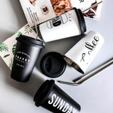 Mug with Lid & Reusable Straw
