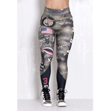 PureGem Armed Forces Tummy Control Push Up Print Leggings