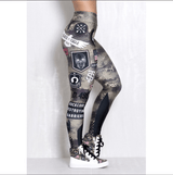 PureGem Armed Forces Tummy Control Push Up Print Leggings