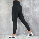 High Waist Sexy Mesh Pocket Push Up Fitness Leggings