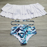 Betty Padded High Waist Floral Split Bikini Set