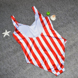 Striped Swimwear One Piece Swimsuit