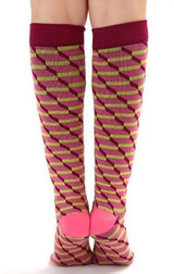 Fun Striped Compression Socks 20-30 mmHg for Circulation, Swelling & Energy