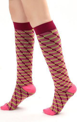 Fun Striped Compression Socks 20-30 mmHg for Circulation, Swelling & Energy