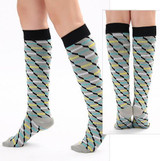 Fun Striped Compression Socks 20-30 mmHg for Circulation, Swelling & Energy