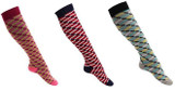 Fun Striped Compression Socks 20-30 mmHg for Circulation, Swelling & Energy