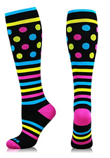 Cute Design Compression Socks 20-30 mmHg for Circulation, Swelling & Energy