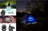 2 In 1 Portable LED Camping Lantern With 18 LED Flashlight Ceiling Fan For Tent, Outdoor, Hiking, Fishing, Outages and Emergencies.