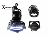 2 In 1 Portable LED Camping Lantern With 18 LED Flashlight Ceiling Fan For Tent, Outdoor, Hiking, Fishing, Outages and Emergencies.