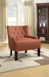 Wood & PolyFiber Accent Chair, Orange