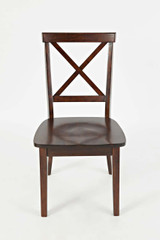 Wooden Dining Chair with "X" Cross Back Design, Set of Two, Espresso Brown Wooden Dining Chair with "X" Cross Back Design, Set of Two, Espresso Brown