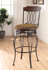 Tavio Bar Chair with Swivel, Brown, Set of 2