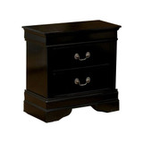 Louis Philippe III Contemporary Style Night Stand, Black Finish Louis Philippe III Contemporary Style Night Stand, Black Finish