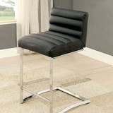 Livada II Contemporary Counter Height Chair, Black, Set Of 2