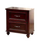 Lacey Contemporary Nightstand, Espresso Finish