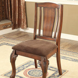 Johannesburg I Traditional Side Chair, Brown Cherry, Set Of 2