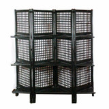 Foldable Bamboo Screen, Black