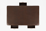Faux Leather Upholstered Wooden Ottoman Cocktail Table With 3 Drawers, Brown